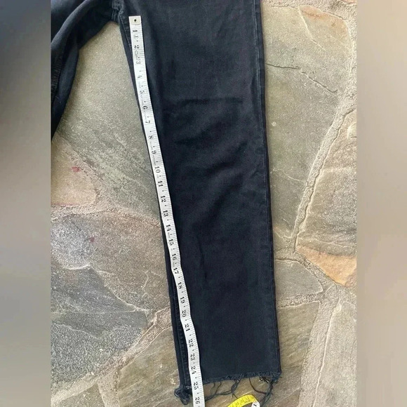 Re/done Black Denim Jeans| Raw Hem| Size 26 - Picture 9 of 10